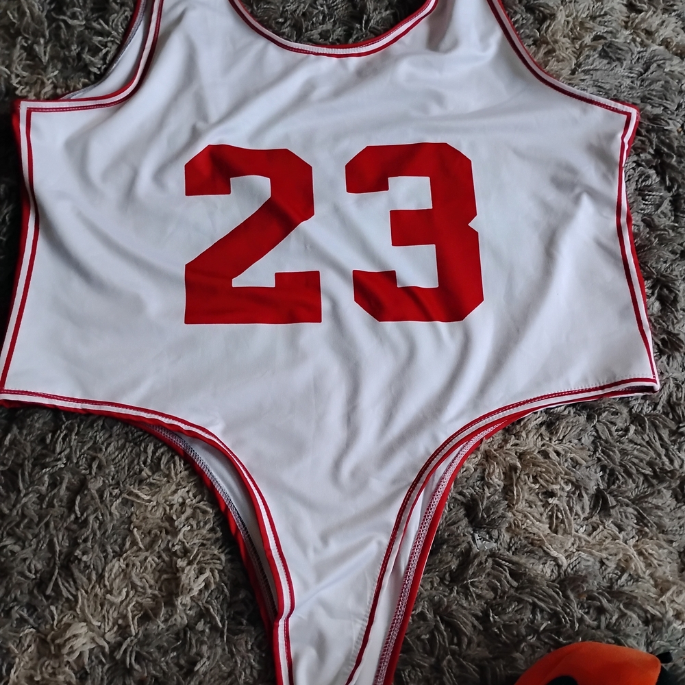 Red and White Kids One Piece